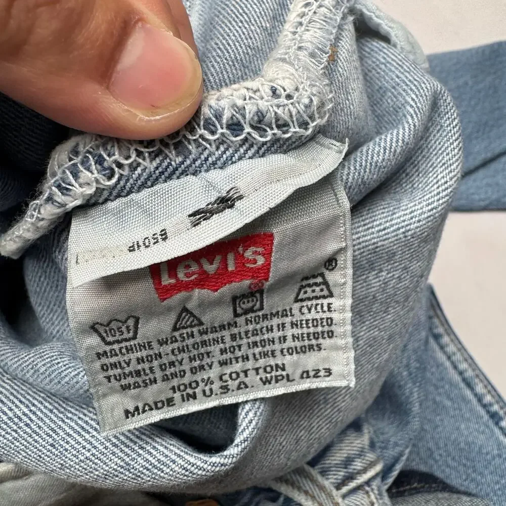 Vintage 90s Levis 501 Paint Splatter Jeans Mens 30x26 Western Grunge Made in USA